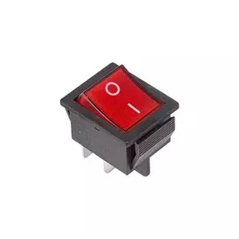 Выключатель клавишный 250V 16А (4с) ON-OFF красный с подсветкой (RWB-502, SC-767, IRS-201-1) блистеh