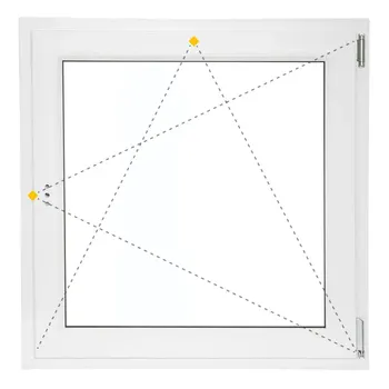 Окно пластиковое ПВХ VEKA одностворчатое 870x900 мм (ВxШ) правое поворотно-откидное однокамерный стеклопакет белый/белый