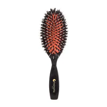 HAIRWAY Щетка Cherry массажная, комбинированная, на пластмассовой основе, 9 рядов