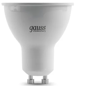 Лампа светодиодная Gauss 13621 Elementary 11Вт цок.:GU10 софит 180B 4100K св.свеч.бел.нейт. MR16 (1шт)