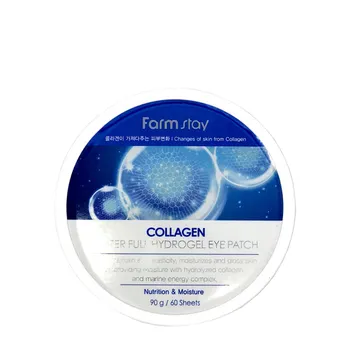 FARMSTAY Патчи гидрогелевые с коллагеном для области вокруг глаз / Collagen moistfull 60 шт