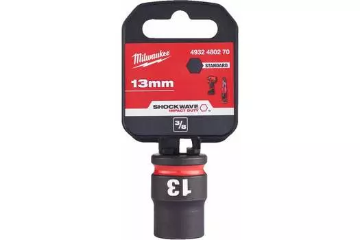 Головка торцевая Milwaukee Shockwave 4932480270, ударная, шестигранная, 1.3 см, 3/8" (4932480270)