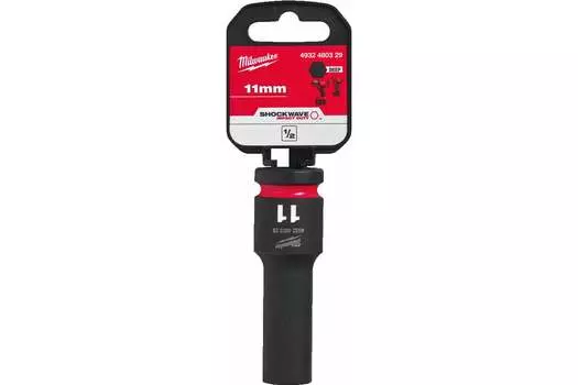 Головка торцевая Milwaukee Shockwave 4932480329, глубокая, ударная, шестигранная, 1.1 см, 1/2" (4932480329)