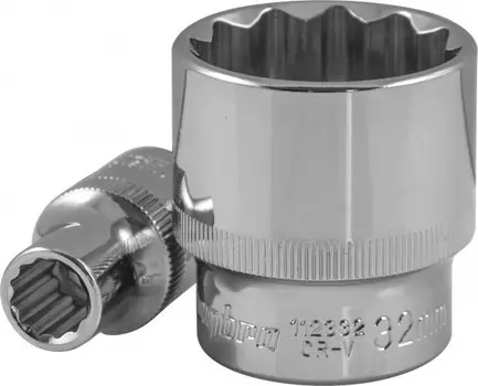 Головка торцевая Ombra 112322, 12-гранная, 22мм, 1/2", высота 38мм (112322)