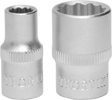 Головка торцевая Thorvik, 12-гранная, 13мм, 1/4", высота 25мм (FS21413)