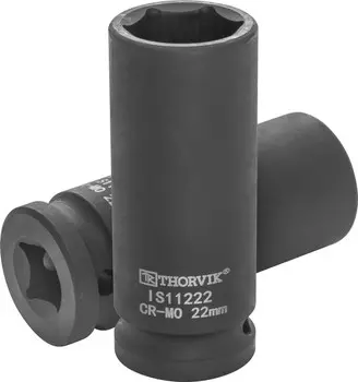 Головка торцевая Thorvik, глубокая, ударная, шестигранная, 22мм, 1/2" (IS11222 )