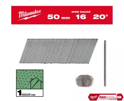 Гвозди финишные Milwaukee, 16G, сечение: 2.8 мм, длина: 50 мм (4932492585) 2000 шт.