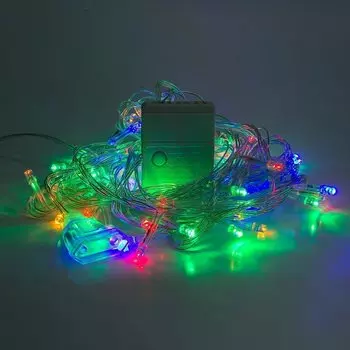 Гирлянда Kurato светодиодная нить, ламп: 60 шт., 6 м, от сети, RGB (132718)