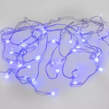 Гирлянда NEON-NIGHT Бахрома, подсветка синий 48шт., от сети, 1,8х0,5м (255-013)