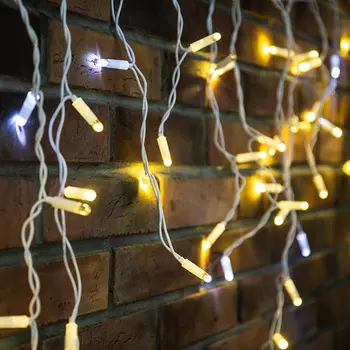 Гирлянда NEON-NIGHT светодиодная бахрома, ламп: 176шт., 4.8м x 0.6м, белый (255-166)