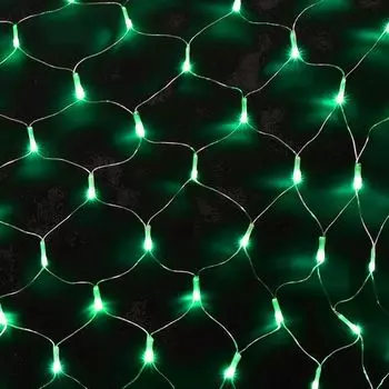 Гирлянда SHLights NTLD300-G-E светодиодная Сеть, ламп: 300 шт., 2 м x 1.5 м, режимов: 1, от сети, зеленый (NTLD300-G-E)