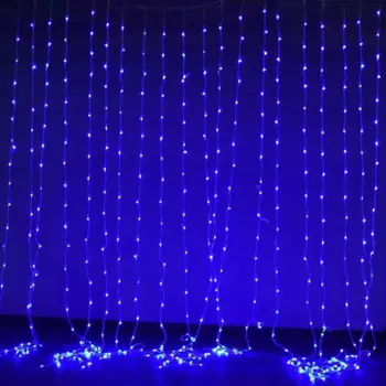 Гирлянда SHLIGHTS светодиодная занавес, ламп: 528шт., 2,2 x 3м, синий (LDCL528C-B)