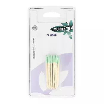 MORITZ Палочки для кутикулы WAVE из дерева с абразивным наконечником 10.0