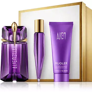 MUGLER Парфюмерный набор Alien:Парфюмерная вода+лосьон для тела+парфюмерная вода мини-версия