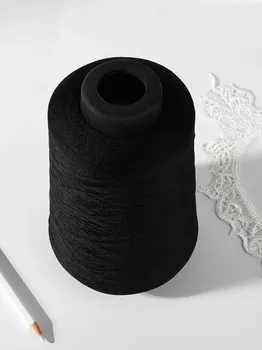 Нитки для оверлока 150d/1, 32910 м, 150d/1, текстурированные, некрученые, черные