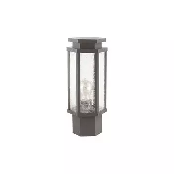 Уличный наземный светильник gino (odeon light) черный 13x35x15 см.