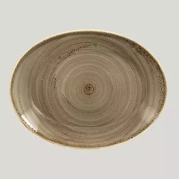 Овальная тарелка Twirl Alga 36х27см RAK Porcelain | TWNNOP36AL
