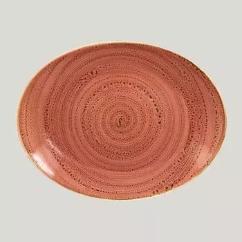 Овальная тарелка Twirl Coral 32х23см RAK Porcelain | TWNNOP32CO