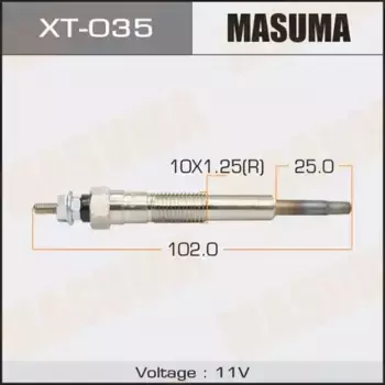 Свеча накаливания MASUMA XT-035 Toyota Caldina/Lucida/Hiace 1KZ-TE/3C-T/TE 93>