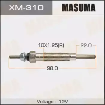 Свеча накаливания MASUMA XM310 Hyundai H100 2.5Di 93>