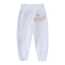 Брючки Lucky Child из велюра Ангелочки белые