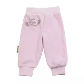 Брюки Lucky Child из велюра Ангелочки розовые