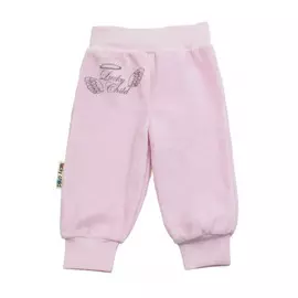 Брюки Lucky Child из велюра Ангелочки розовые