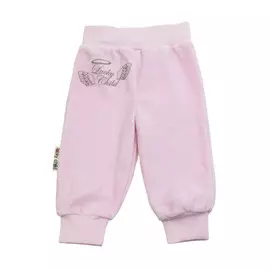 Брюки Lucky Child из велюра Ангелочки розовые