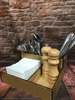 Подставка сервировочная для салфеток, специй и приборов 250*220*90мм (РС5) Resto (Россия) | 153005