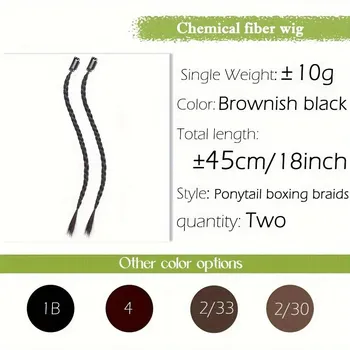 LISI HAIR SSсинтетический парик, косы с зажимом, боксерская коса, зажим для наращивания волос, черные, коричневые, грязные боксерские косички для женщин 45cm