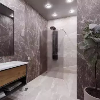 Душевое ограждение Radomir Walk-in G1 110x200 хром стекло матовое