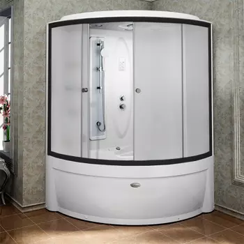 Душевой бокс Radomir Вирсавия 170x125 левый черный стекло матовое