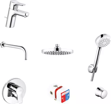 Душевой комплект Kludi Pure&Easy 376300565 С ВНУТРЕННЕЙ ЧАСТЬЮ