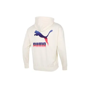 Puma Casual Running Loose Hoodie Pullover Men Tops Milk-White 534443-73 XL