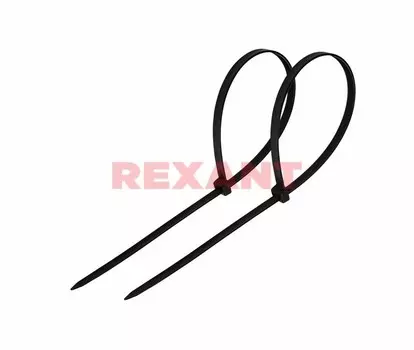 Стяжка Rexant, 4 мм x 150 мм, 100 шт., черный (07-0151-4)