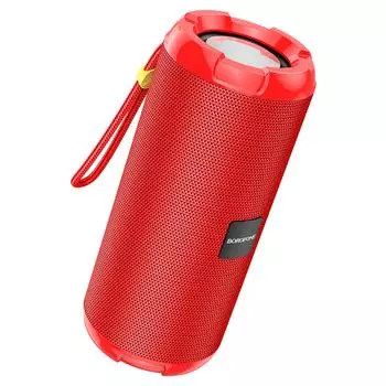 Портативная акустика Borofone BR15 Smart, 10 Вт, FM, AUX, USB, microSD, Bluetooth, красный