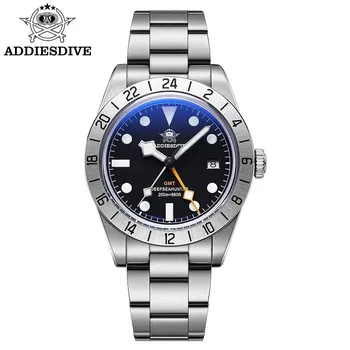 Новинка 2023, мужские часы Addies Dive BGW9, Супер Светящиеся зеркальные часы с пузырьковым стеклом GMT, водонепроницаемые кварцевые часы 20 бар, мужские часы