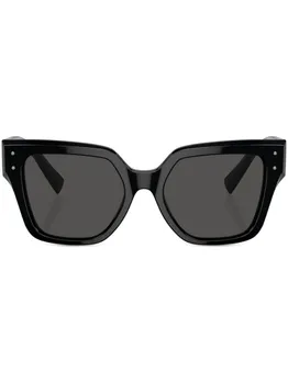 Солнцезащитные очки в прозрачной квадратной оправе Dolce & Gabbana Eyewear, черный