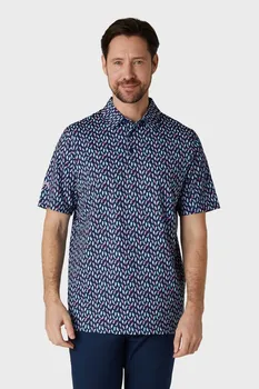 Новинка рубашка поло с принтом попугая Callaway Apparel, синий