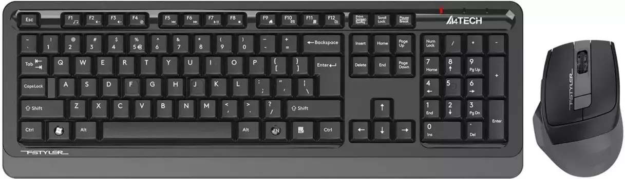Комплект мыши и клавиатуры A4Tech Fstyler FG1035 черный/серый