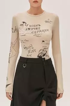 Боди с принтом Be Authentic EVE&ESTHER