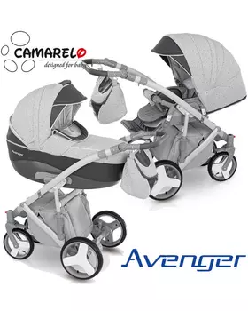 Детская коляска Camarelo Avenger Lux 2 в 1, серая