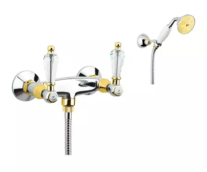 Смеситель Fiore Gioielli (Swarovski®) 08CO0602 для душа, хром/золото