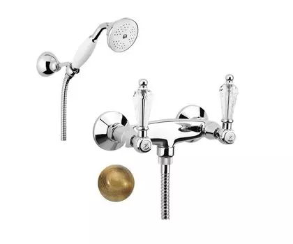 Смеситель Fiore Gioielli (Swarovski®) 08ZZ0602 для душа, бронза