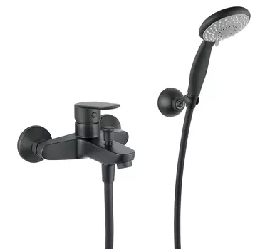 Смеситель Fiore Kevon Black Matt 81NN8150 для ванны с душем черный