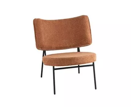 Кресло District Lounge букле терракотовый