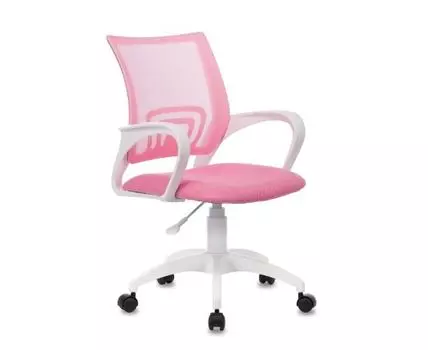 Кресло Бюрократ CH-W695NLT розовый TW-06A TW-13A сетка/ткань крестовина пластик белый