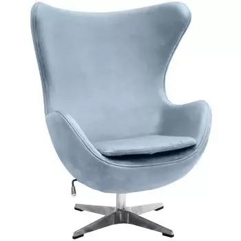 Кресло EGG STYLE CHAIR серый, искусственная замша