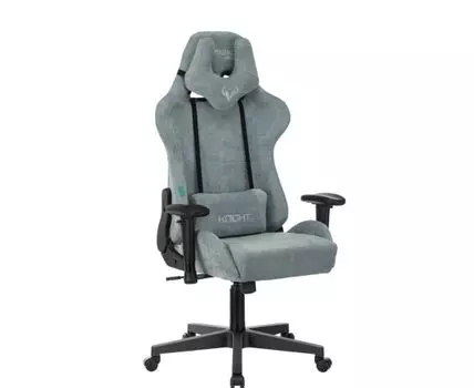 Кресло игровое Бюрократ VIKING KNIGHT LT28 FABRIC серо-голубой