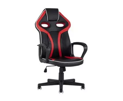 Кресло игровое TopChairs Racer Lighti черное с красным